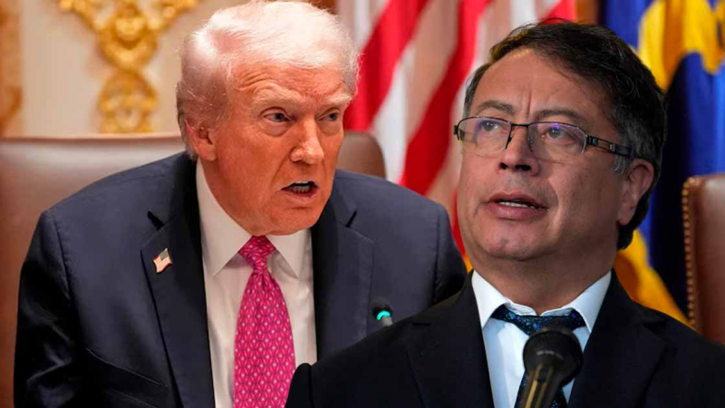 Donald Trump acusó a Gustavo Petro de ser un "nacotraficante" y suspendió toda ayuda económica a Colombia